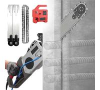 5800W/6500W Electric Concrete Saw, Concrete Chainsaw 14"/19" Wall Cutter Machine, Diamond Chain Saw for Grooving Bricks, Lightweight Reinforced, Supply Du-st Removal Chain(35cm,2*Blade)