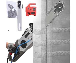5800W/6500W Electric Concrete Saw, Concrete Chainsaw 14"/19" Wall Cutter Machine, Diamond Chain Saw for Grooving Bricks, Lightweight Reinforced, Supply Du-st Removal Chain(48cm,1*Blade)