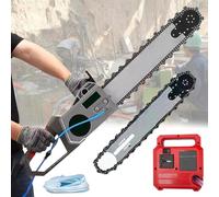 5800W/6500W Handheld Chainsaw, Concrete Wall Saw Handheld, 13In/18In Electric Wall Grooving Cutting Machine, Electric Chain Link Cutter, Diamond Chain Wall Cutter, Water Fed Dust Suppression (48cm)