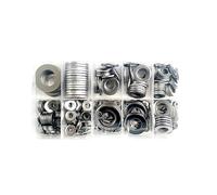 580pcs/Box 304 Stainless Steel Plain Washers Bolt Flat Gasket M2 M2.5 M3 M4 M5 M6 M8 M10 M12 IDGTTLDF(5 BOXES)