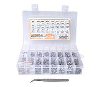 580Pcs Screws Nuts Washers Kit 304 Stainless Steel Cylindrical Head Hex Socket Screws, Organizer Box -, Multiple Sizes, Ideal for Home and Workshop Use