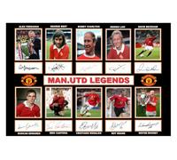 (582) Manchester Utd Legends x10 Signed A4 Photograph (21 X 297 CM) Art Work Wall Art Display Great Gift Idea (REPRINT) #####