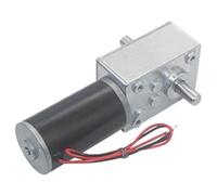5840-31ZY Double Shaft Worm Gear Motor DC 12/24V High Torque Maximum 70KG Self Locking Adjustable Speed Forward Reverse Motor 4-470RPM (27rpm Motor 24V)