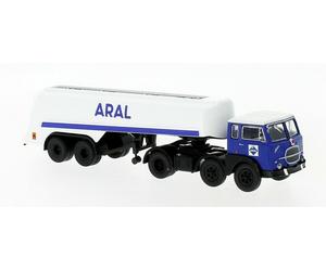 58507 Brekina HO Fiat 690 Centipede with ARAL Tank Trailer 1:87 Scale