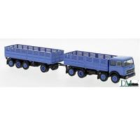 58530 Brekina HO Fiat 691 Millepiedi Truck with Trailer Blue Scale H0 1:87