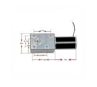5882 Worm Gear electronic starter 24V Forward And Reverse Adjustable Speed 11RPM~195RPM High Torque Brushed DC electronic starter IINKUEYK(Motor and Bracket,100RPM_12RPM)
