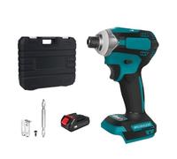 588Nm Cordless Electric Impact Brushless Wrench 5 Speed Screwdriver Power Tool 1/4" with 3 LED Light for Battery Impact Powerful Efficient Performance(1x3.0Ah Bat Plastic)