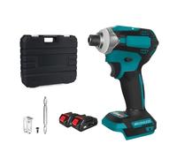 588Nm Cordless Electric Impact Brushless Wrench 5 Speed Screwdriver Power Tool 1/4" with 3 LED Light for Battery Impact Powerful Efficient Performance(2x3.0Ah Bat Plastic)