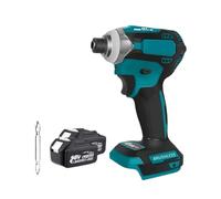 588Nm Cordless Electric Impact Brushless Wrench 5 Speed Screwdriver Power Tool 1/4" with 3 LED Light for Battery Impact Powerful Efficient Performance(Tow 5.0BAT Plastic)