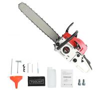 58cc 2-Stroke Gas Chainsaw, 20-Inch Handheld Gas Chain Saw, Petrol Chainsaw with 3.2 hp Engine & 260 ml Auto-Oiler, Low-Kickback Chain for Firewood Cutting, Gift for Dad Father Red