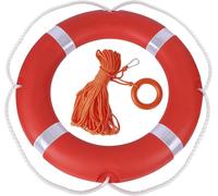 58CM 23 inch Boat Safety Throw Ring with Water Floating Lifesaving Rope 98.4FT 30M Set, Outdoor Professional Throwing Ring Rope Rescue Lifeguard Lifesaving (58 cm/ 23 inch)