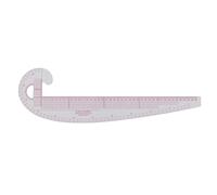 58cm Curved Ruler, High Accuracy Metric Sewing Ruler Transparent Body Plastic Curved Ruler Sewing French Curve Pattern Rulers for Sewing Pattern Drafting Design 6501