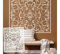 58cm Ornate Baroque Swirl Stencil for Walls Reusable Painting Template Vintage Home Decor Artistic Accent Design S573