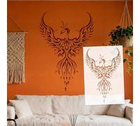 58cm Phoenix Totem Wall Stencil Large Custom Reusable Template for Furniture and Plaster Super Mural Decorative Floor Masonry Design and Decor S663