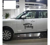 58cmx38.7cm Funny Hooked on Fishing Fish on On Sticker Vinyl Car Wrap