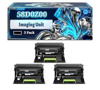 58D0Z00 Imaging Unit Compatible for Lexmark B2865dw MB2770adwhe MS725dvn MS821dnL MS821n MS822de MS823dn MS823n MS825dn MS826de Printers, With Chip Large Capacity 250000 Pages (3 Pack Black)