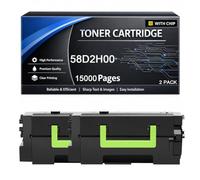 58D2H00 Toner Cartridge Compatible for Lexmark MS725dvn MS821dn MS821n MS822de MS823dn MS825dn MS826de MX721ade MX722ade MX722adhe MX822ade MX826ade Printers,15000pages