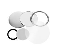 58MM 2.25in Blank Mirror Badge Button Maker Part, DIY Round Button Part Supplies Pocket Mirror 100Pcs For Craft Production(Metal Base)