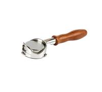 58MM 3 Ears Bottomless Hollow Portafilter Compatible for Barsetto Italian Coffee Handle Accessories Stainless Steel Solid Wood Handle(58MM-Barsetto-D)
