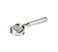 58MM 3 Ears Bottomless Hollow Portafilter Compatible for Barsetto Italian Coffee Handle Accessories Stainless Steel Solid Wood Handle(58MM-Barsetto-Silver)