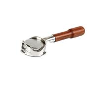 58MM 3 Ears Bottomless Hollow Portafilter Compatible for Barsetto Italian Coffee Handle Accessories Stainless Steel Solid Wood Handle(58MM-Barsetto-C3)
