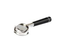 58MM 3 Ears Bottomless Hollow Portafilter Compatible for Barsetto Italian Coffee Handle Accessories Stainless Steel Solid Wood Handle(58MM-Barsetto-Black)