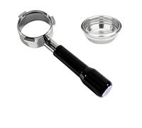 58mm 3 Ears Bottomless Portafilter Replacement，Compatible for Sunbeam，EM4300 EM5300 EMM4500BK Espresso Machine Accessory(3 Ears-Black)