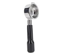 58mm 3 Ears Portafilter, 58mm Bottomless Portafilter Corrosion Resistance Oxidation Resistance Extraction Improvement Easy to Clean for Coffee Maker (Black)