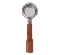 58mm 3 Ears Stainless Steel Bottomless Portafilter Wooden Coffee Handle Cup Filter Basket Replacement for Barsetto Symmetrical Coffee Machines, Detachable and Easy to Clean (C1