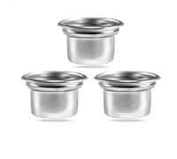 58mm 4-Cup Stainless Steel Coffee Basket for Bottomless Portafilter Single Layer Coffee Filter(3pcs)