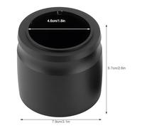 58mm Aluminium Alloy Coffee Powder Dosing Cup with Dosing Ring Coffee Distribution Tool for Espresso Portafilter Professional Barista Accessory Black Silver (Black)