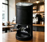 58mm Automatic Espresso Tamper Adjustable Coffee Tamper Electric Coffee Powder Press for Home Cafe Easy Clean(Black,ScrewThread)