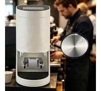 58mm Automatic Espresso Tamper Adjustable Coffee Tamper Electric Coffee Powder Press for Home Cafe Easy Clean(White,ScrewThread)
