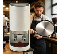 58mm Automatic Espresso Tamper Electric Coffee Powder Press 1-3 Adjustable Tamp Times Professional Barista Tool for Coffee Shops(White,Plainweave)
