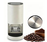58mm Automatic Espresso Tamper Electric Coffee Powder Press with Depth Adjustable Settings Professional Barista Tool for Home Cafe Use(White,Plainweave)