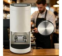 58mm Automatic Espresso Tamper Electric Coffee Powder Press with Depth Adjustable Settings Professional Barista Tool for Home Cafe Use(White,ScrewThread)
