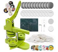 58mm Badge Maker Machine, Button Maker Machine with 100 Accessories, Circle Cutter & Cutting Board, Pin Maker 2.25 Inch, DIY Badge Punch Press Kit for Adults Kids, Great Gift for Christmas, Birthdays