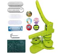 58mm Badge Maker Machine, DIY Pin Badge Button Maker Press Machine with Circle Cutter and 100 Accessories, Rotating Structure, for Adults, Kids, Great Gift for Birthdays and Various Festivals