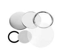 58MM Blank Mirror Badges Button Maker Parts, DIY Press Making Supplies, 100Pcs Pocket Efficiently(Metal Base)
