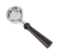 58mm Bottomless Coffee Portafilter, Aluminum Alloy Single Layer Filter Handle with Wood Grip for Expobar Rocket Faema Wega and 58mm Commercial Espresso Machines (F Sandalwood)