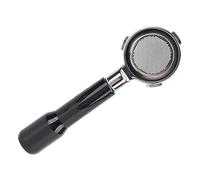 58mm Bottomless Portafilter, 3 Ears Coffee Bottomless Portafilter, Compatible with Barsetto Machine, Stainless Steel Filter Basket (Black)
