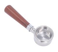 58mm Bottomless Portafilter, Double Ear Wood Handle for Coffee Machines - Stainless Steel Durable Build, Enhanced Coffee Flavor Extraction (Type A1 Red Acid Branch)