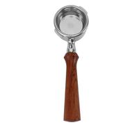 58mm Bottomless Portafilter, Dual Ears Design Professional Portafilter with Wooden Handle for Coffee Machine (F Rosewood)