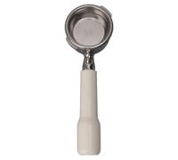 58mm Bottomless Portafilter for Gaggia Baby Classic Evolution, Stainless Steel Double Ear Espresso Handle Compatible with 58mm Filter Baskets for Barista - Style Coffee (White)