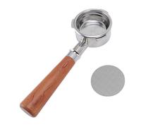 58mm Bottomless Portafilter Stainless Steel Wood Handle Puck Screen Enhancing Taste Experience Coffee Lovers