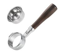 58mm Bottomless Portafilter with Double Shot Filter Basket & Wood Handle for Breville Oracle, Oracle Touch, Dual Boiler BES980XL BES990BSS BES920XL Espresso Machine