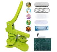 58mm Button Maker Machine Kit, Round Pin Badge Maker with 100pcs Pin Parts