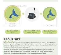 58mm Button Paper Cutter 2.28" Graphics Punch Cutter Badge Cutter Circle Cutter Punch for Badges Making Photopaper Artpaper Scrapboard Cutting (for 44mm Buttons)