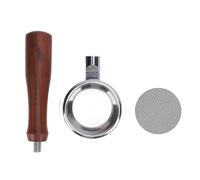 58mm Coffee Bottomless Portafilter Stainless Steel Wooden Handle Portable Coffee Portafilter for Coffee Machine