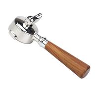 58mm Coffee Portafilter, Reusable Coffee Portafilter Filter Replacement with 2 Ears Handle for Espresso Machine (Single Mouth -Sour Wood)